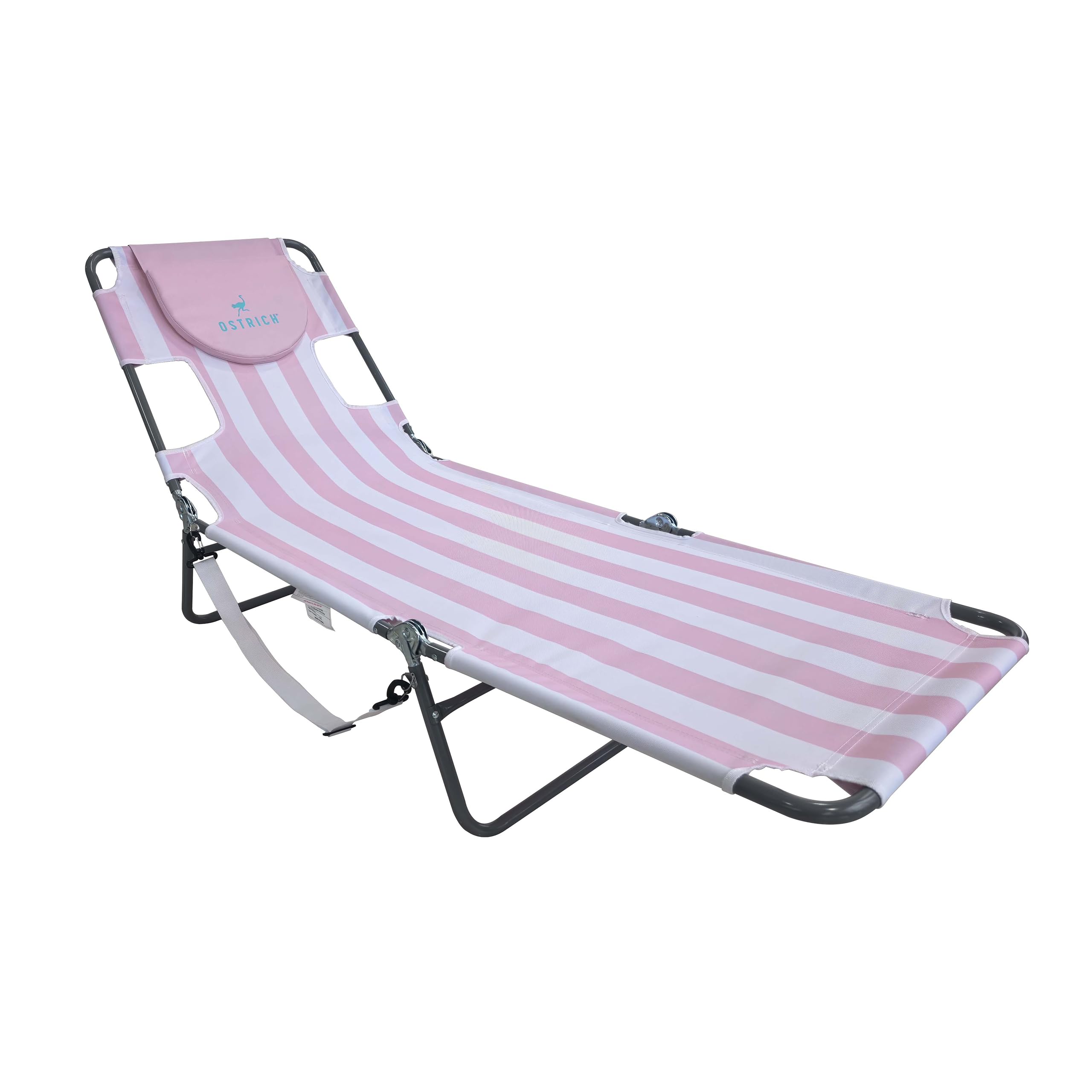 Ostrich the Original Chaise 72 x 22 Inch Lounge Portable Reclining Lounger, Outdoor Patio, Beach, Lawn, Camping, or Pool Tanning Chair, Ocean Blue